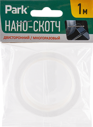 Нано-лента двусторонняя PARK прозрачная, Арт. 103908, 1м, крупный план