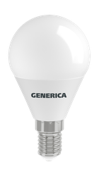 Лампа светодиодная GENERICA G45 шар 12Вт 230В 3000К E14, Арт. LL-G45-12-230-30-E14-G, картинка