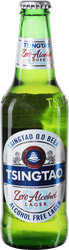 Пиво светлое безалкогольное TSINGTAO фильтрованное пастеризованное, не 
более 0,03%, 0.33л, фото