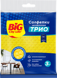 Салфетки BIG CITY LIFE Трио, целлюлозные, 3шт, детальное фото