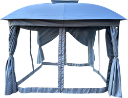 Павильон GIARDINO CLUB 2,9x2,9x2,65м со шторами, серый, Арт. LZ-12929, картинка