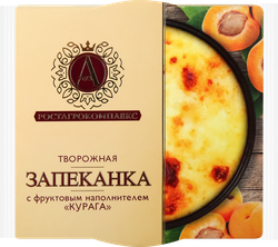 Изображение товара Запеканка творожная А.РОСТАГРОКОМПЛЕКС Курага 13%, без змж, 100г