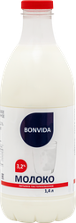 Молоко пастеризованное BONVIDA 3,2%, без змж, 1400мл, вид