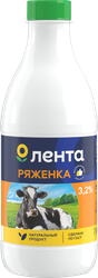 Ряженка ЛЕНТА 3,2%, без змж, 920г, изображение