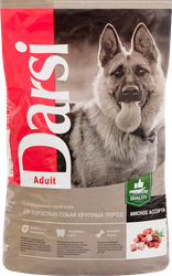 Корм сухой для собак DARSI Adult Мясное ассорти, для крупных пород, 10кг, детальное фото