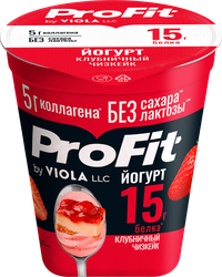 Йогурт VIOLA Клубничный чизкейк, безлактозный 1,8%, без змж, 140г, детальное фото