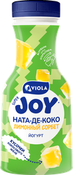 Йогурт питьевой VIOLA Лимонный сорбет, безлактозный 1,1%, без змж, 250г, детальное фото
