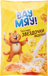 Готовый завтрак ВАУ МЯУ Звездочки медовые, 300г, картинка
