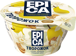 Десерт творожный EPICA Груша-ваниль-грецкий орех 8%, без змж, 130г, изображение