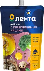 Майонез ЛЕНТА на перепелином яйце 67%, 700мл, фото