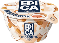 Десерт творожный EPICA Кокос-миндаль 8,9%, без змж, 130г, картинка