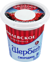 Мороженое АЙСБЕРРИ Филевское щербет смородина 1%, без змж, пластиковый стаканчик, 80г, вид