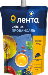 Майонез ЛЕНТА Провансаль Классический 67%, 700мл, картинка