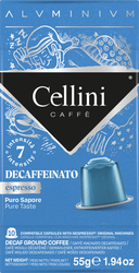 Кофе молотый в капсулах CELLINI Decaffeinato, Арабика и Робуста, 10кап, фотография
