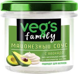 Соус майонезный VEG`S с маслом авокадо, 200г, вид