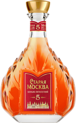 Коньяк СТАРАЯ МОСКВА КОНЬЯК Пятилетний 40%, 0.5л, детальное фото