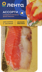 Ассорти рыбное холодного копчения ЛЕНТА, 100г, вид