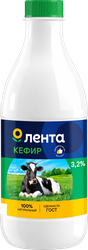 Кефир ЛЕНТА 3,2% без змж, крупный план