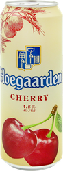 Напиток пивной HOEGAARDEN со вкусом вишни нефильтрованный пастеризованный 4,5%, 0.45л, изображение