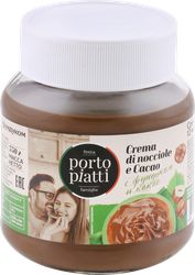 Паста PORTO PIATTI с фундуком и какао, 350г, вид