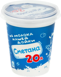 Сметана НАШЕЙ ДОЙКИ 20%, без змж, 300г, фото
