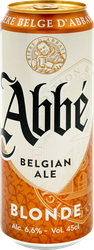 Напиток пивной ABBE Blonde пастеризованный 6,6%, 0.45л, фотография