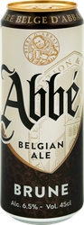 Напиток пивной ABBE Brune пастеризованный 6,5%, 0.45л, фотография