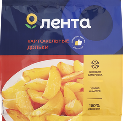 Картофель замороженный ЛЕНТА дольки, 400г, детальное фото