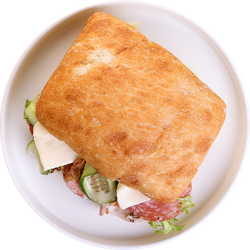 Брускетта с карбонадом, салями и горчичным соусом ЛЕНТА FRESH, 250г, фотография
