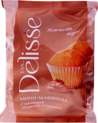 Мини-маффины DELISSE с вареной сгущенкой, 465г, крупный план
