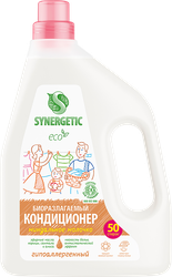Кондиционер для белья Synergetic Миндальное молочко, 1.5л, детальное фото