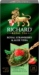 Чай зеленый RICHARD Royal Strawberry&Aloe Vera арома, 25пак, изображение