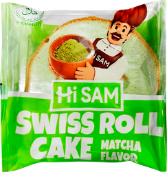 Рулет HI SAM со вкусом зеленого чая матча, 70г, детальное фото