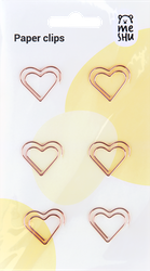Скрепки фигурные MESHU Hearts 2,7см, Арт. MS_41587, 6шт, фотография