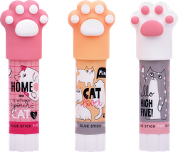 Клей-карандаш MESHU Paw с топпером, 8г, в ассортименте, Арт. MS_45451, изображение