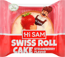 Рулет HI SAM со вкусом клубники, 70г, детальное фото
