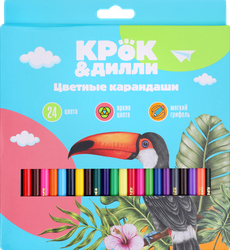 Набор цветных карандашей КРОК&ДИЛЛИ, Арт. LTA027, 24шт, детальное фото