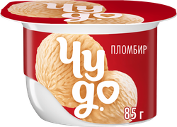 Десерт творожный ЧУДО Воздушный Творожок взбитый со вкусом пломбир 5,8%, без змж, 85г, крупный план