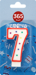 Свечи для торта 365 ДНЕЙ Цифра 7, крупный план