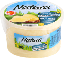 Изображение товара Сыр NATURA Сливочный Легкий 30%, без змж, 400г