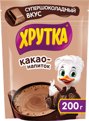 Какао-напиток быстрорастворимый ХРУТКА Супершоколадный, 200г, вид