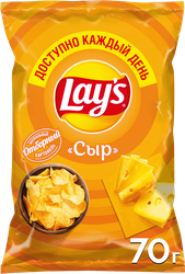 Чипсы картофельные LAY'S со вкусом сыра, 70г, вид