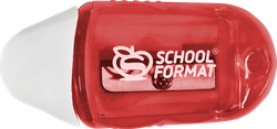Точилка SCHOOLFORMAT Smart с ластиком, 1 отверстие, в ассортименте, Арт. 211831, вид