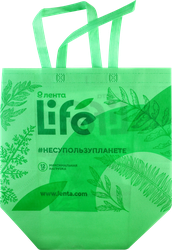 Изображение товара Сумка хозяйственная ЛЕНТА LIFE 45x45x20см зеленая, спанбонд, Арт. 45-20ЛLЗ
