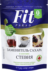 Заменитель сахара FITPARAD Стевия №8, 250г, детальное фото