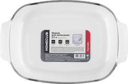 Форма для запекания HOMECLUB Fornello 35x23х6см, прямоугольная, жаропрочное стекло, Арт. RGC-4 2,7л, картинка