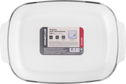 Форма для запекания HOMECLUB Fornello 38x25х6,5см, прямоугольная, жаропрочное стекло, Арт. RGC-5 3,8л, фото
