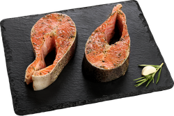 Форель Радужная в маринаде с чесноком и сливками, стейк ЛЕНТА FRESH, весовая, вид