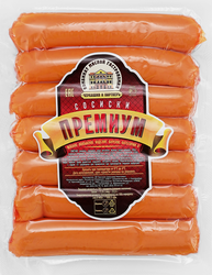 Сосиски ЧЕРКАШИН И ПАРТНЕРЪ Премиум, категория А, 400г, крупный план