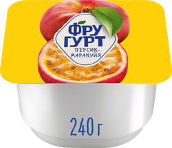 Йогурт ФРУГУРТ Персик, маракуйя 2%, без змж, 240г, фотография